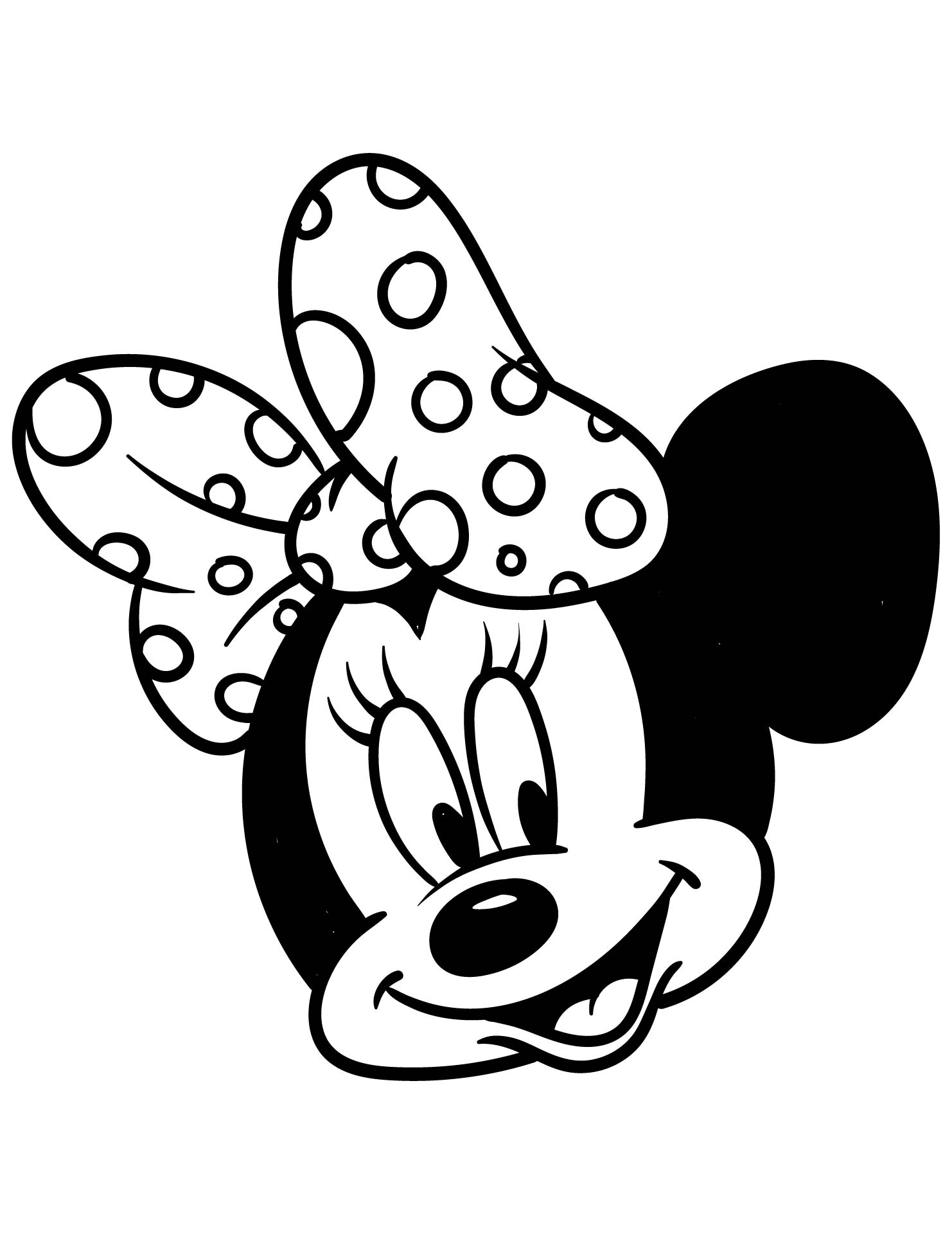 Minnie Mouse face template free