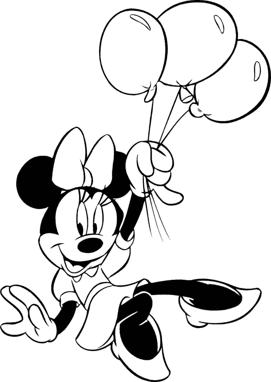 classic Minnie Mouse coloring pages