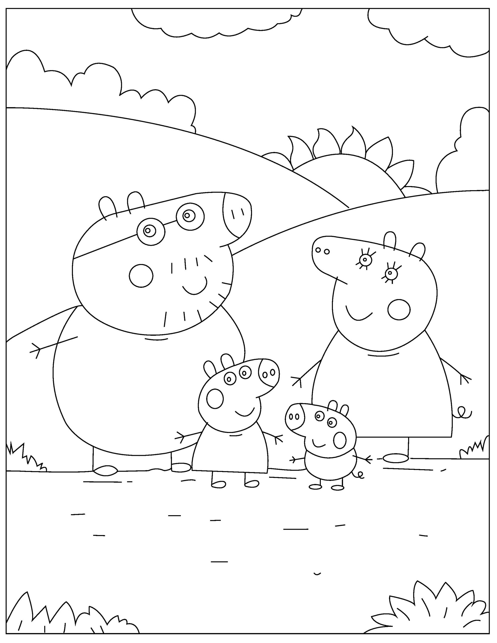 free Peppa Pig coloring sheet free Peppa Pig coloring sheet