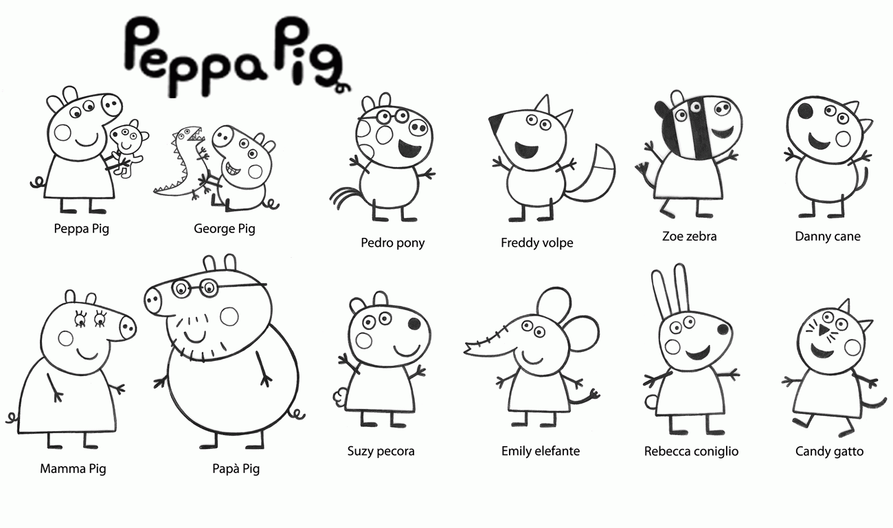 Free Peppa Pig Printable Coloring Pages Coloring Home