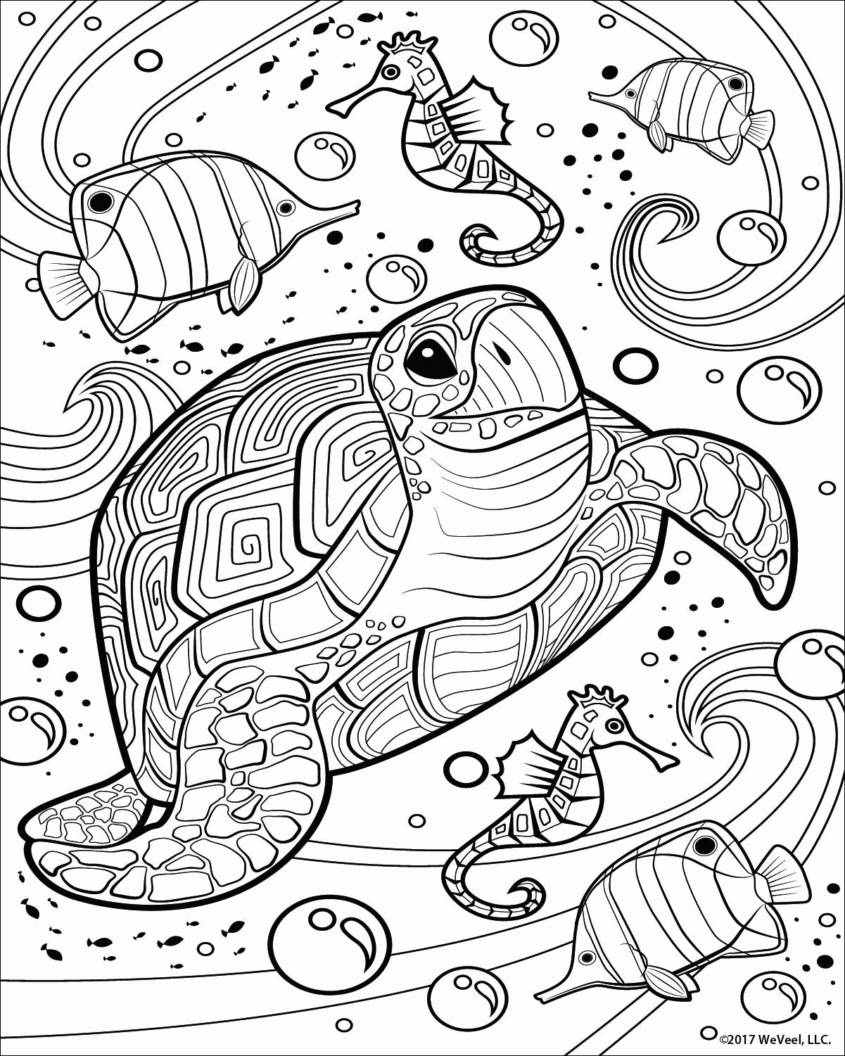 printable coloring page sea animals