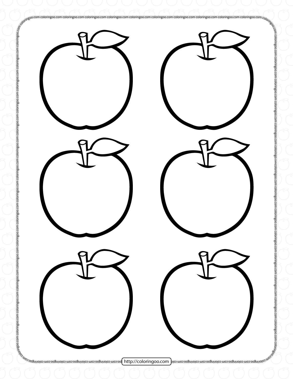 Free Printable Apple Coloring Pages