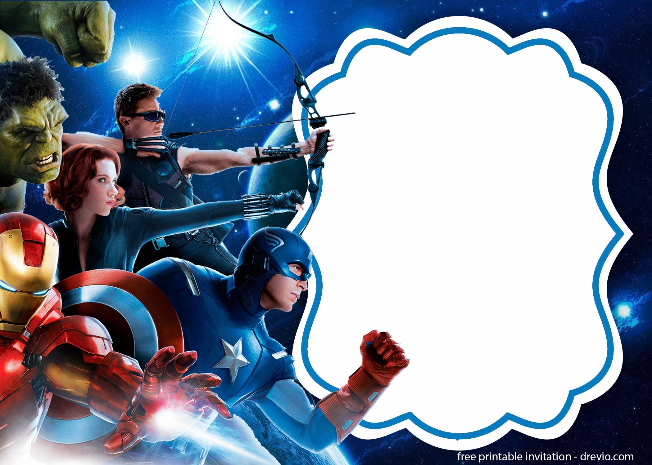 Free Printable Avengers Birthday Invitation Templates Free NBKomputer