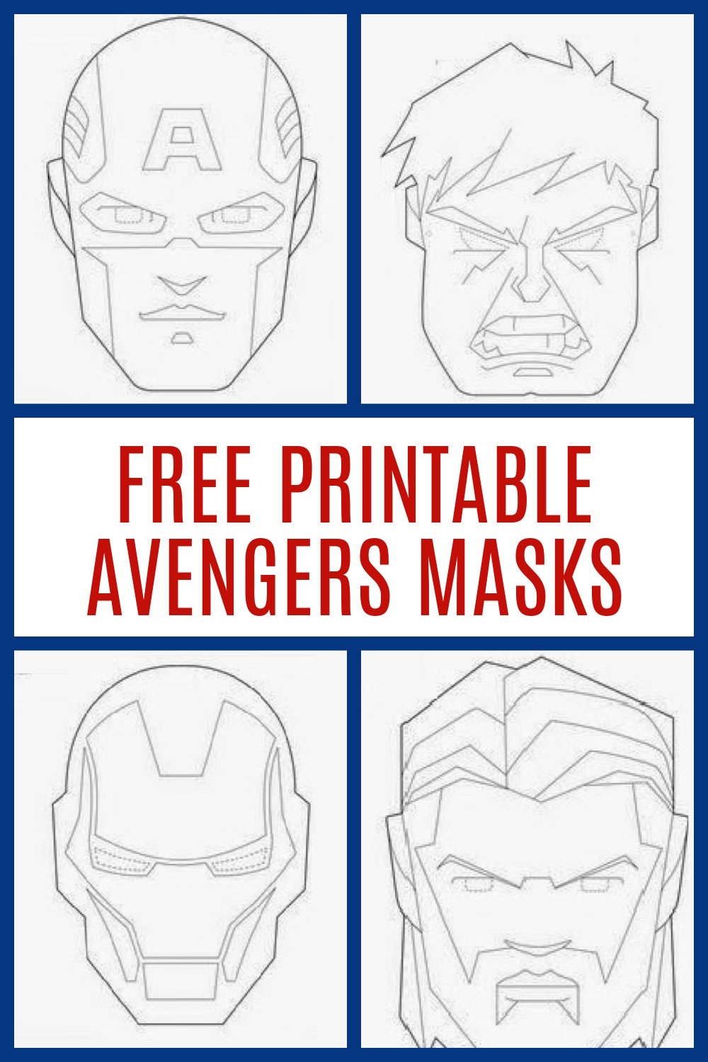 FREE Printable Avengers Masks To Color Jinxy Kids FREE Printable Avengers Masks To Color Jinxy Kids