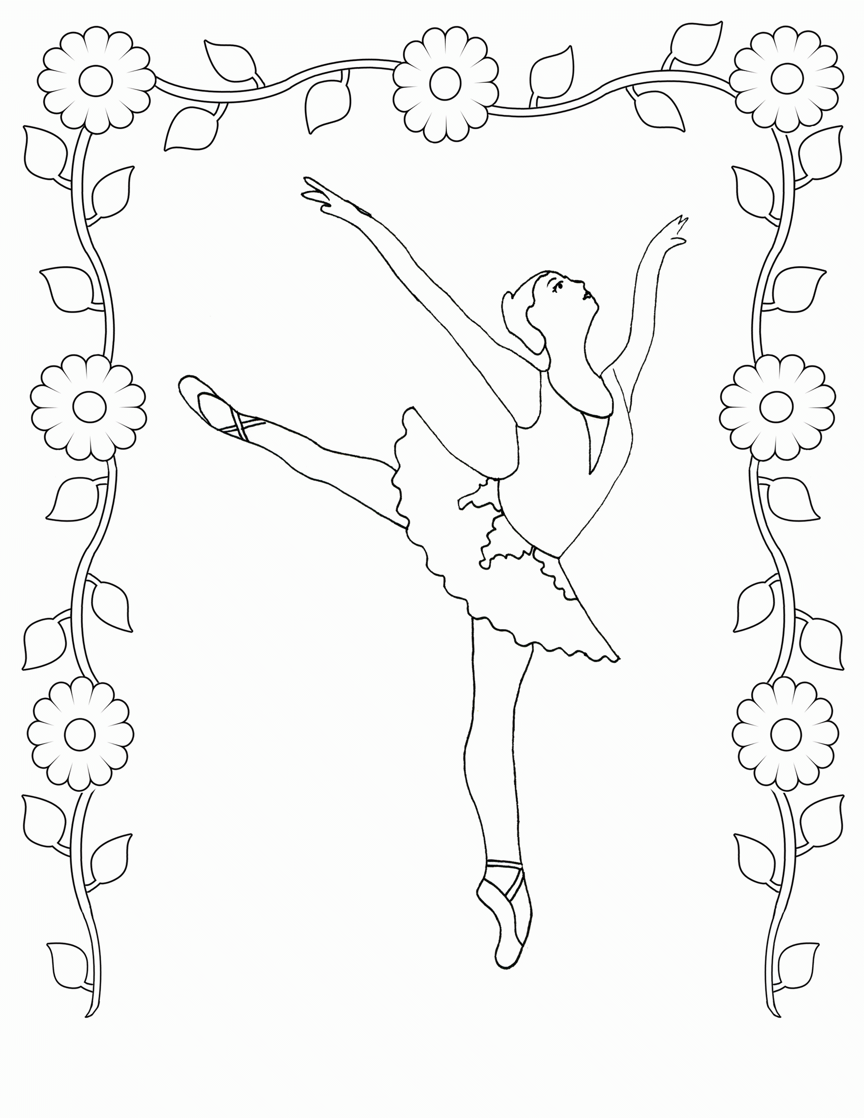 Free Printable Ballet Coloring Pages Coloring Home Free Printable Ballet Coloring Pages Coloring Home