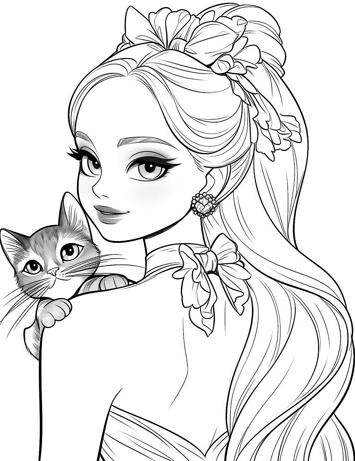 printable coloring page Barbie printable coloring page Barbie