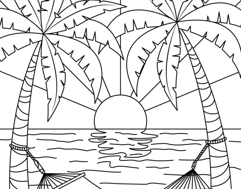 Free Printable Beach Coloring Pages FREE Printable A Z
