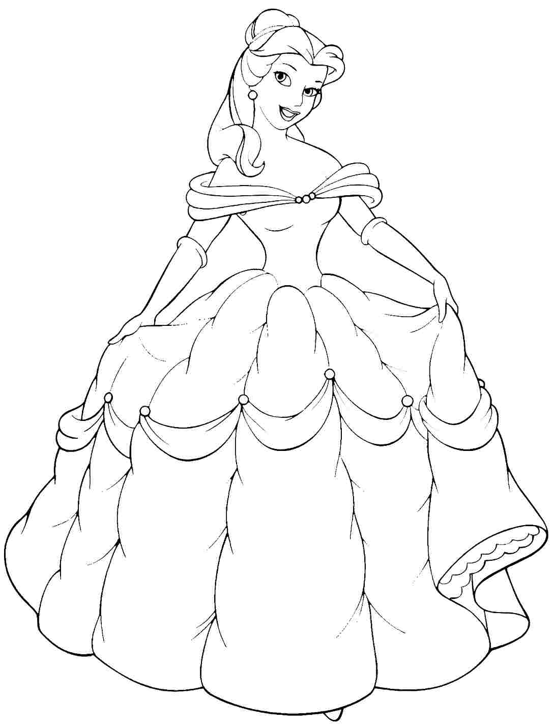 Free Printable Belle Coloring Pages For Kids Free Printable Belle Coloring Pages For Kids