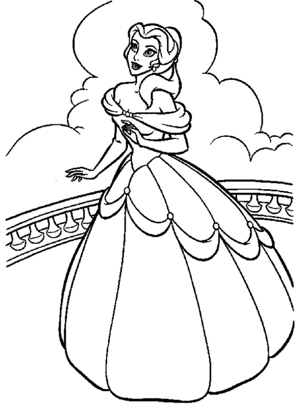 Free Printable Belle Coloring Pages For Kids Free Printable Belle Coloring Pages For Kids