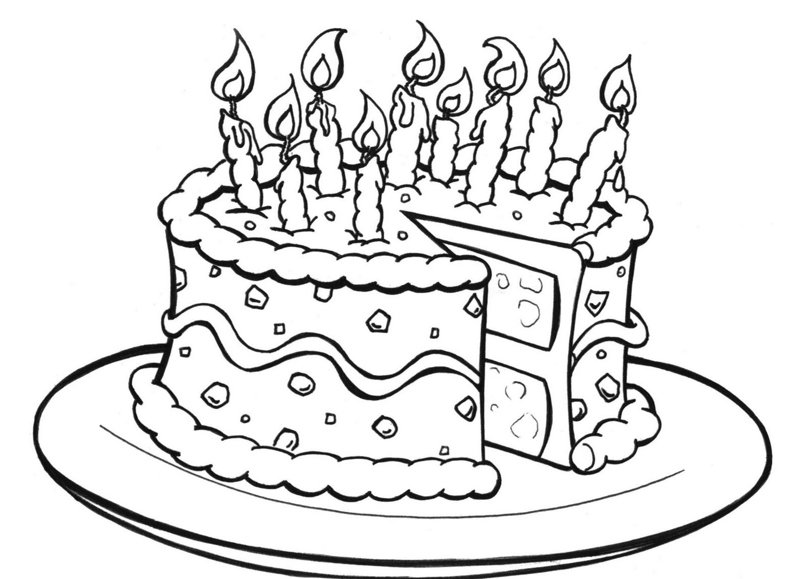 Free Printable Birthday Cake Coloring Pages For Kids Free Printable Birthday Cake Coloring Pages For Kids