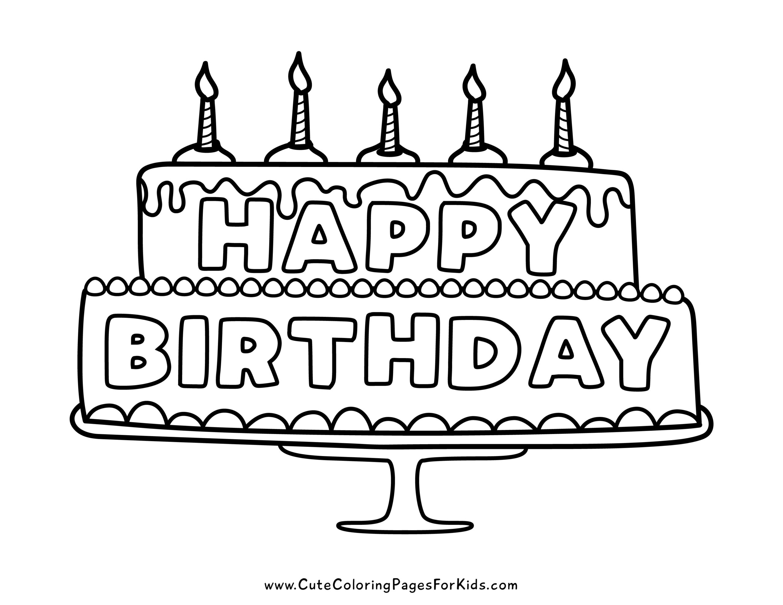 Free Printable Birthday Coloring Pages Cute Coloring Pages For Kids Free Printable Birthday Coloring Pages Cute Coloring Pages For Kids