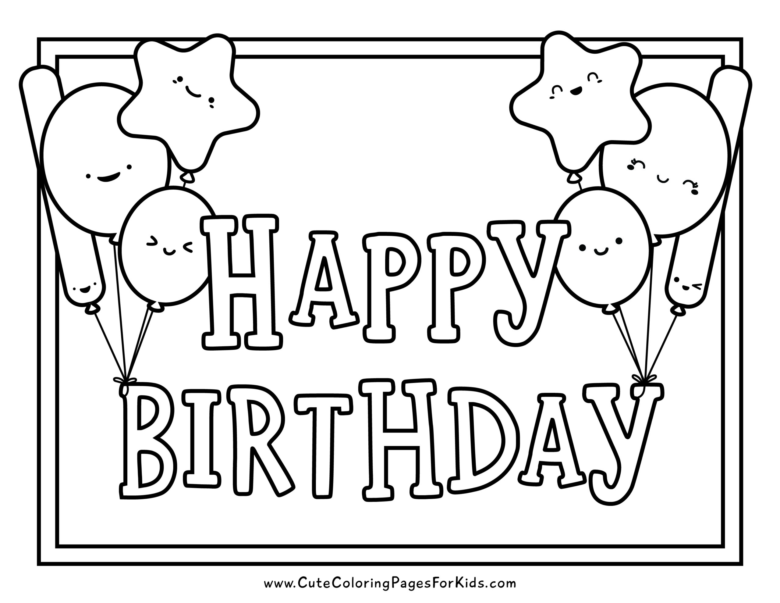 free printable birthday coloring pages for kids free printable birthday coloring pages for kids
