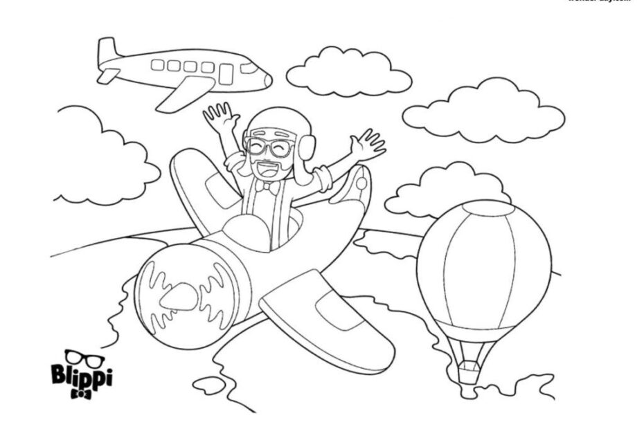Free Printable Blippi Coloring Pages For Kids WONDER DAY Coloring