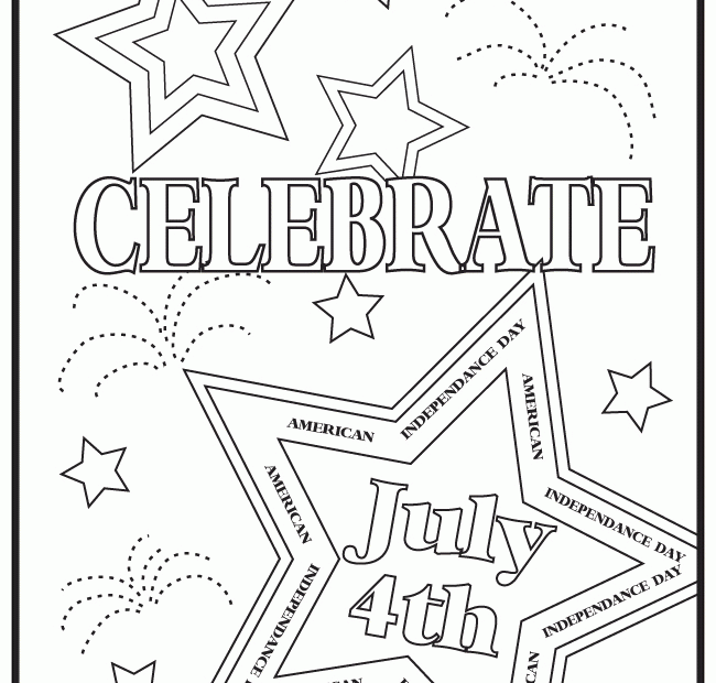 Free Printable Celebrate July 4th Coloring Page Coloring Home