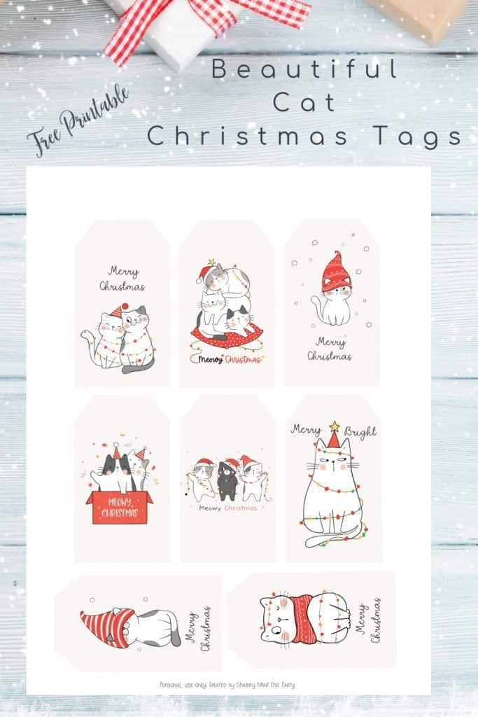 free printable christmas cat pictures