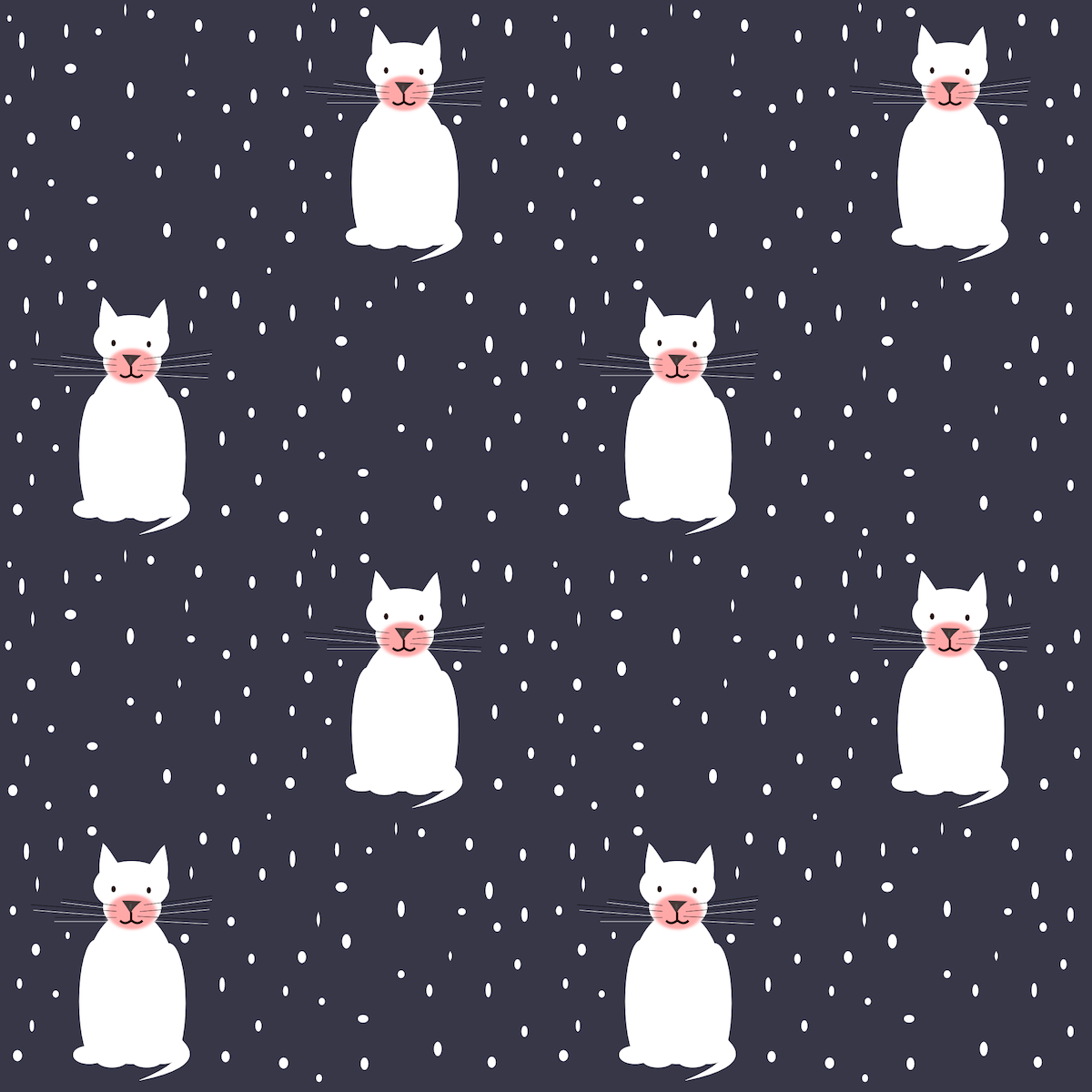 Free Printable Christmas Cat Scrapbooking Paper Ausdruckbares 