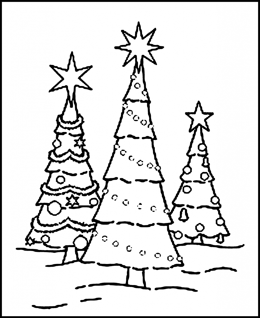 free christmas coloring pages tree