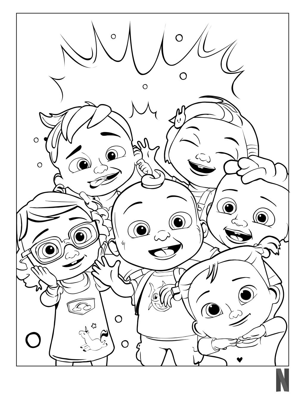 Cocomelon coloring pages printable