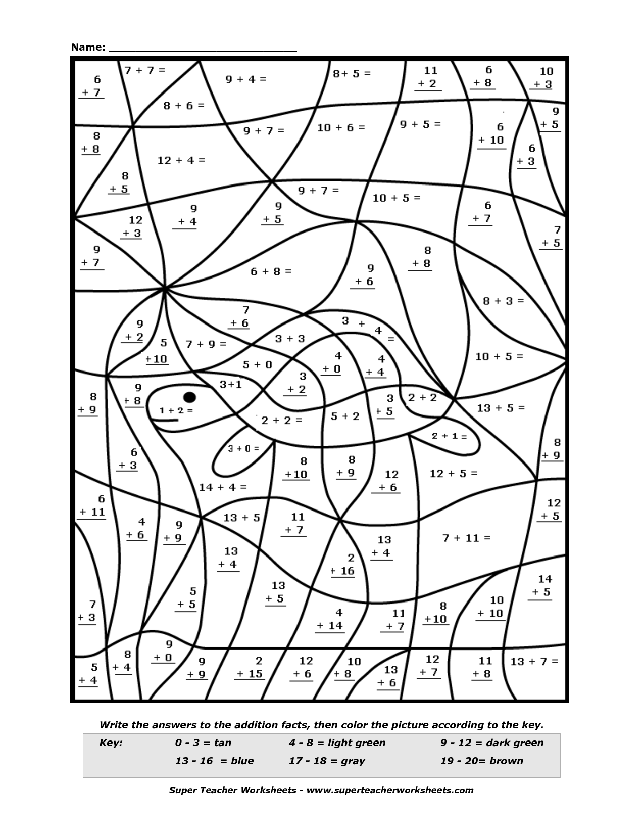 Free Printable Color By Number Math Sheets Free Printable Color By Number Math Sheets