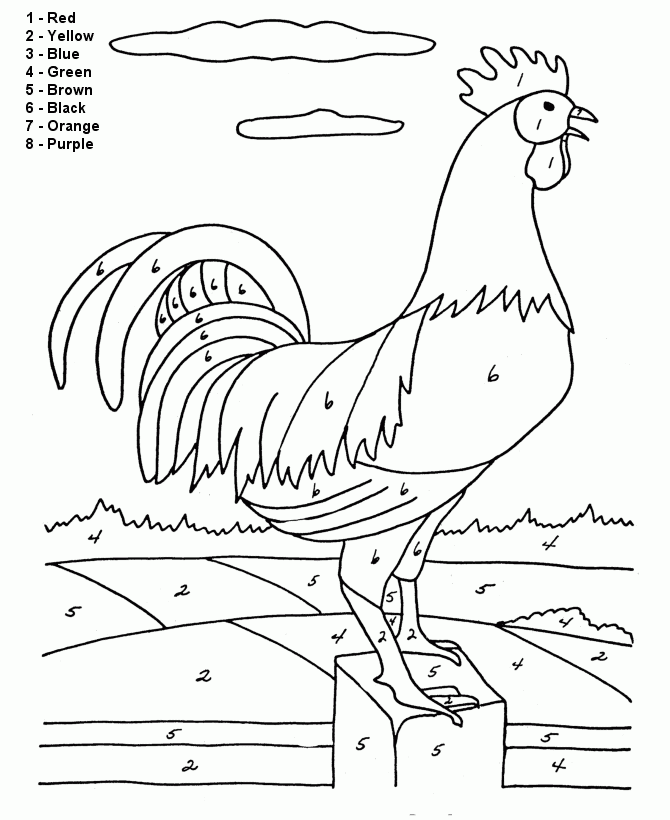 free color by number for adults