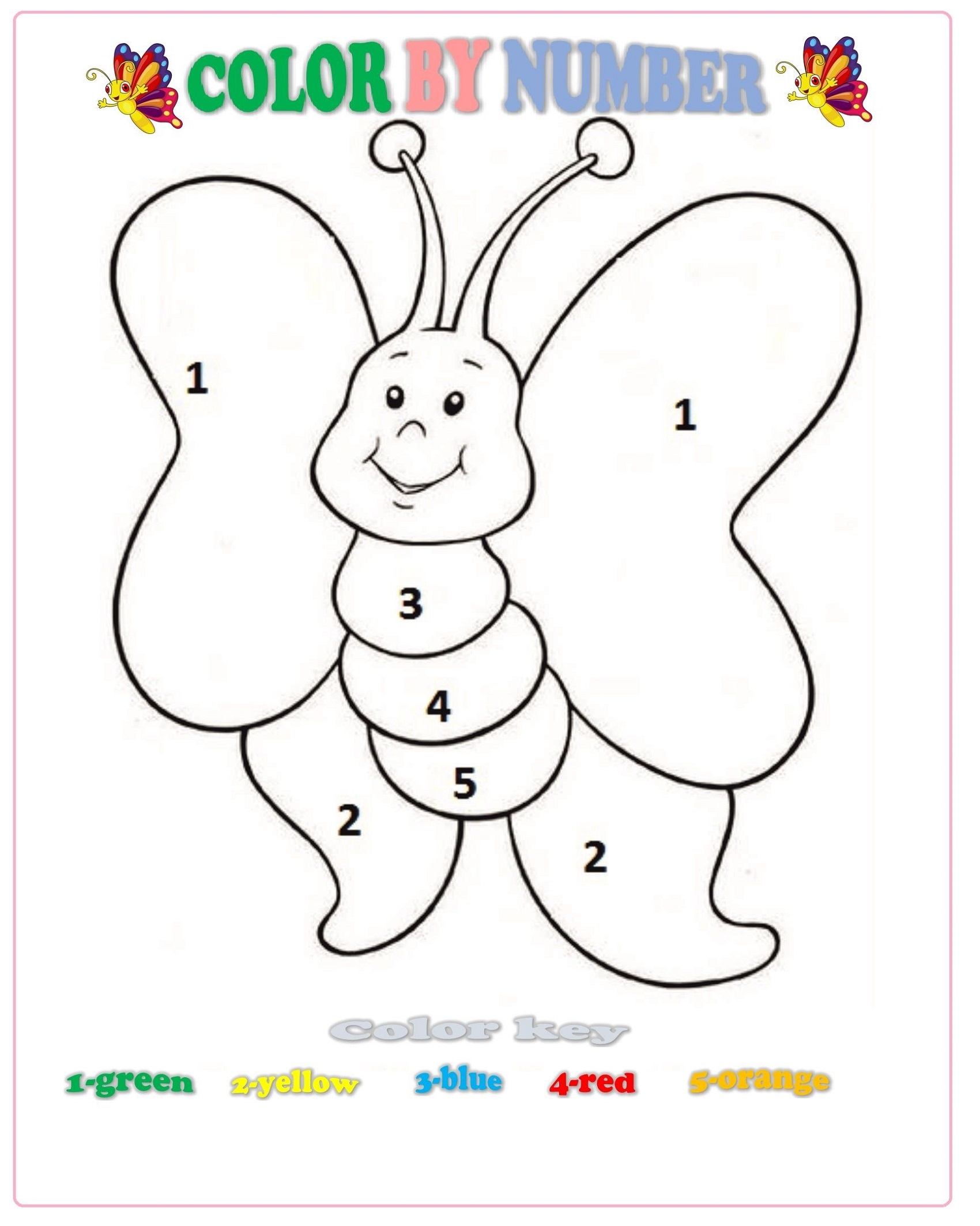 color by number sheet printable