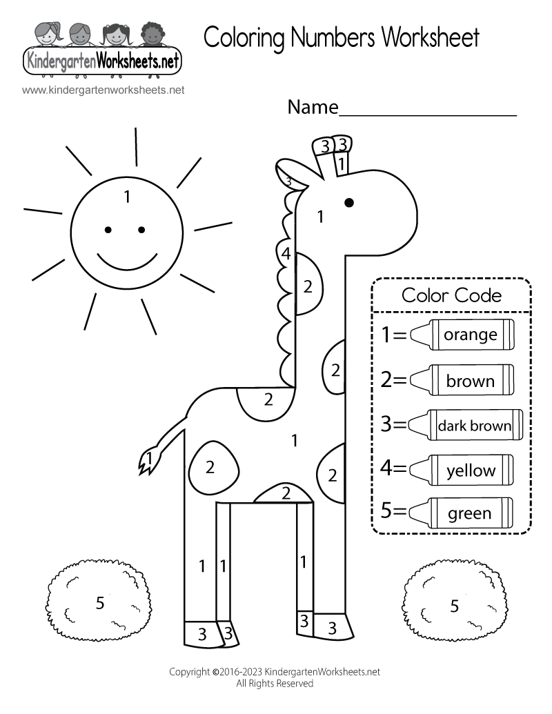 Free Printable Color By Number Worksheets