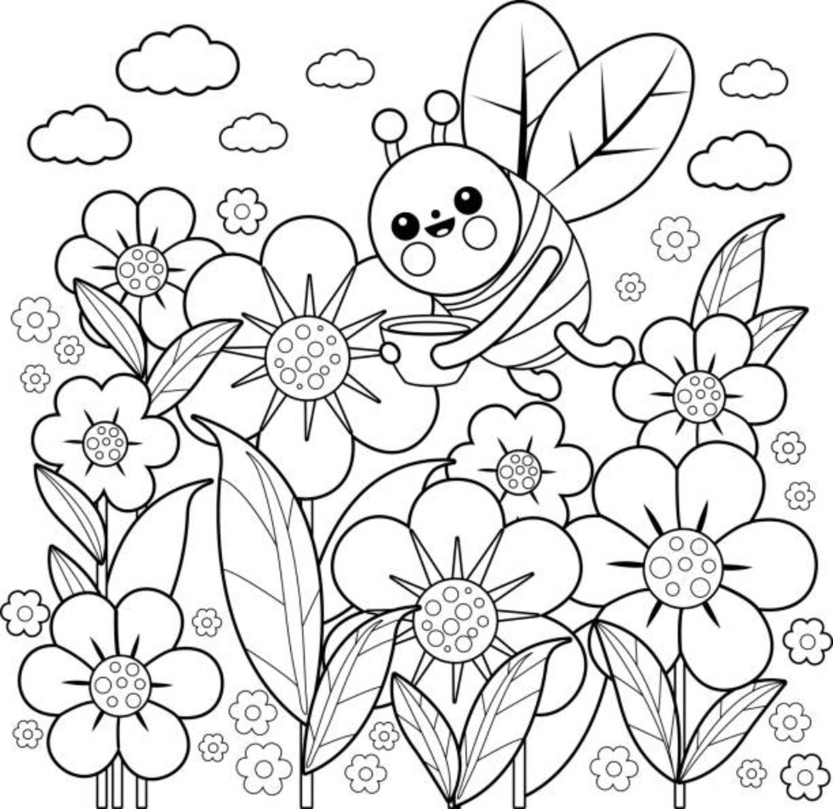 colouring sheets flowers printable free