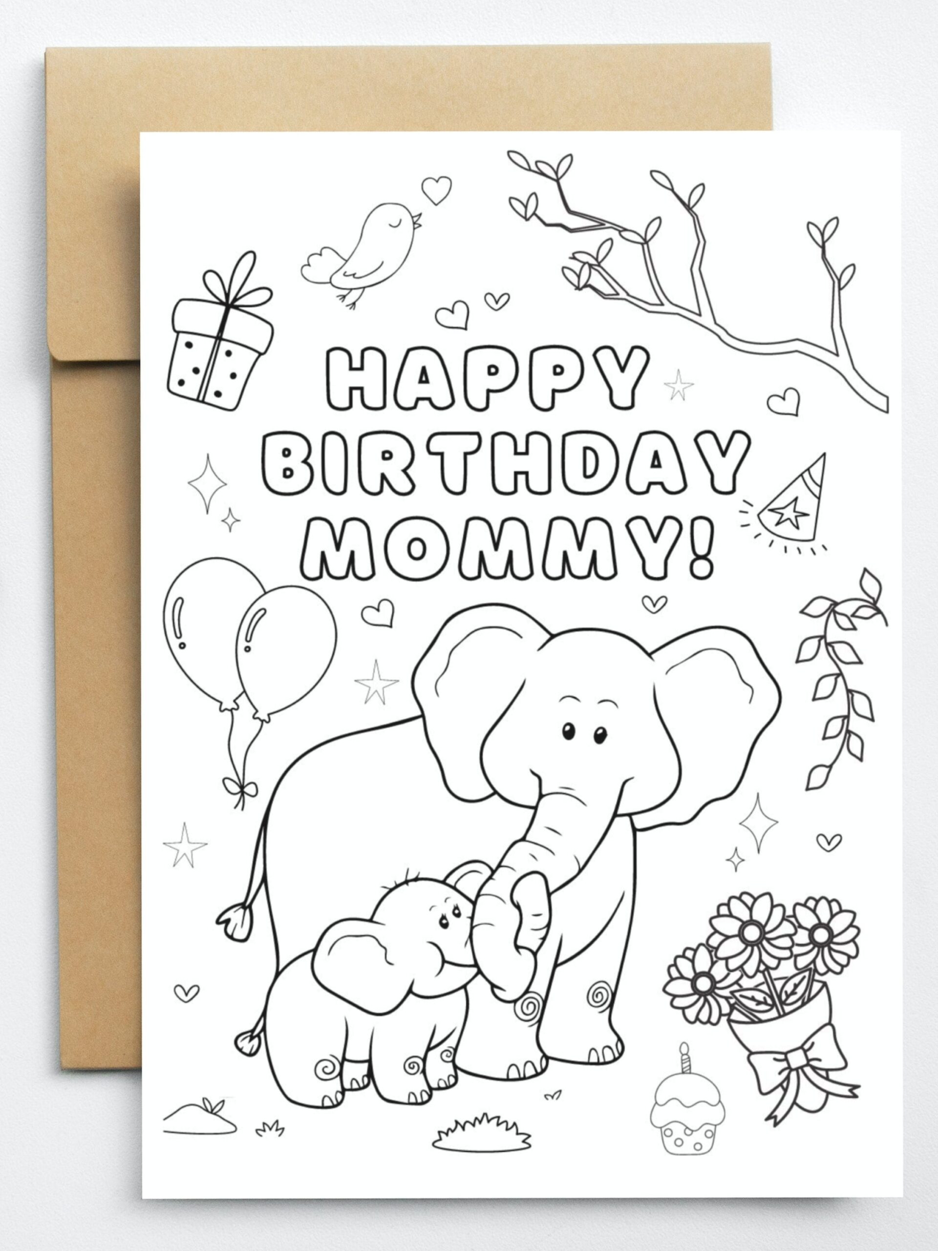 Free Printable Coloring Happy Birthday Mom Cards Download Free Free Printable Coloring Happy Birthday Mom Cards Download Free