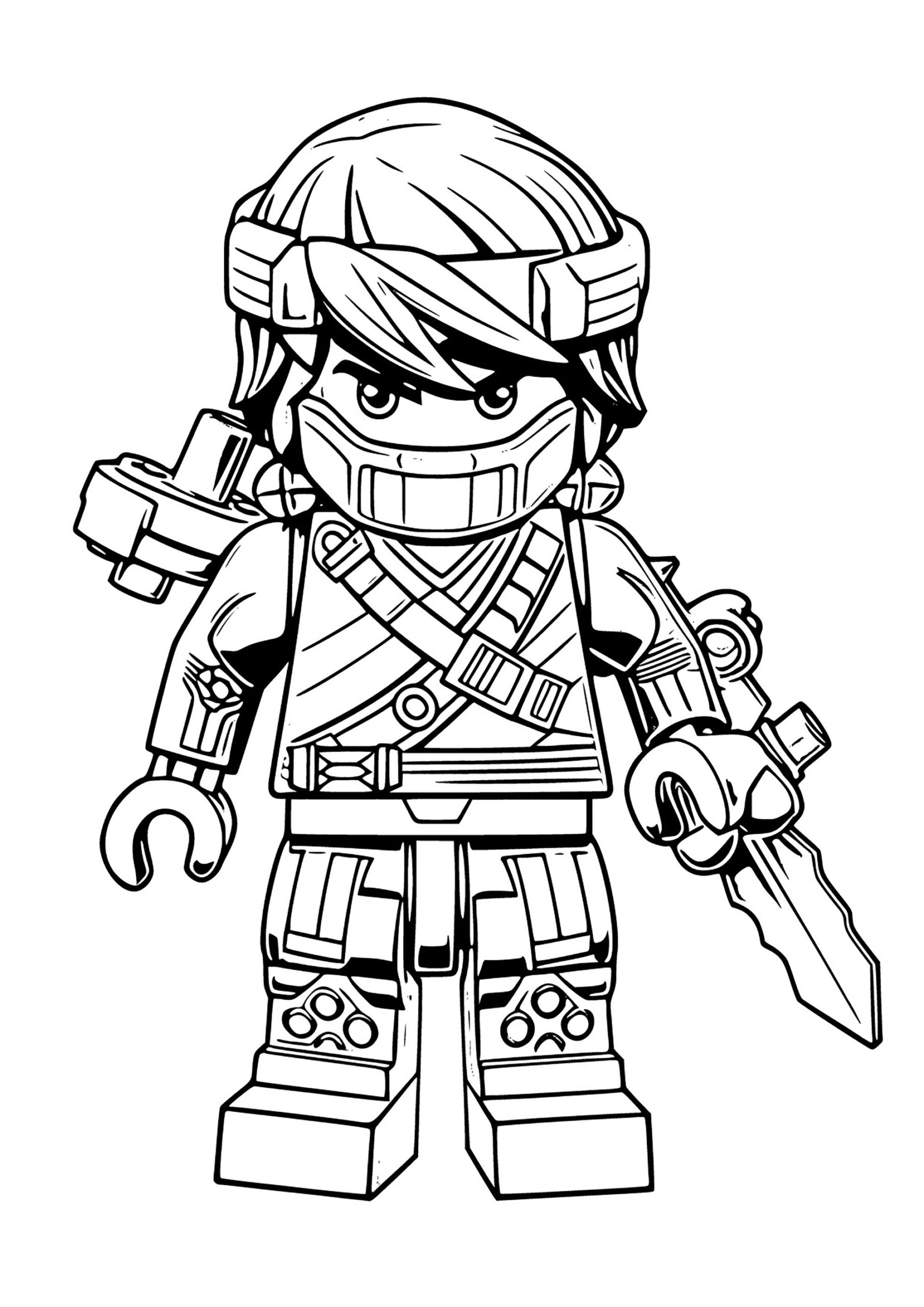 Free Printable Coloring Page Lego Ninjago Character Ninjago Coloring 