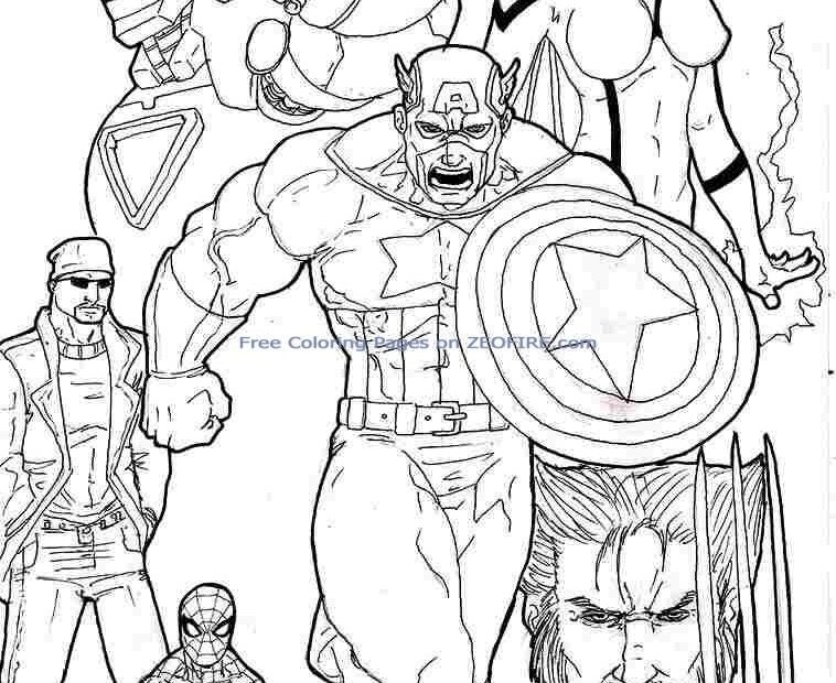 Free Printable Coloring Pages Avengers Coloring Home