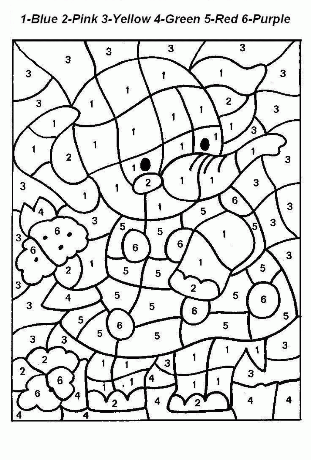 free printable color by number