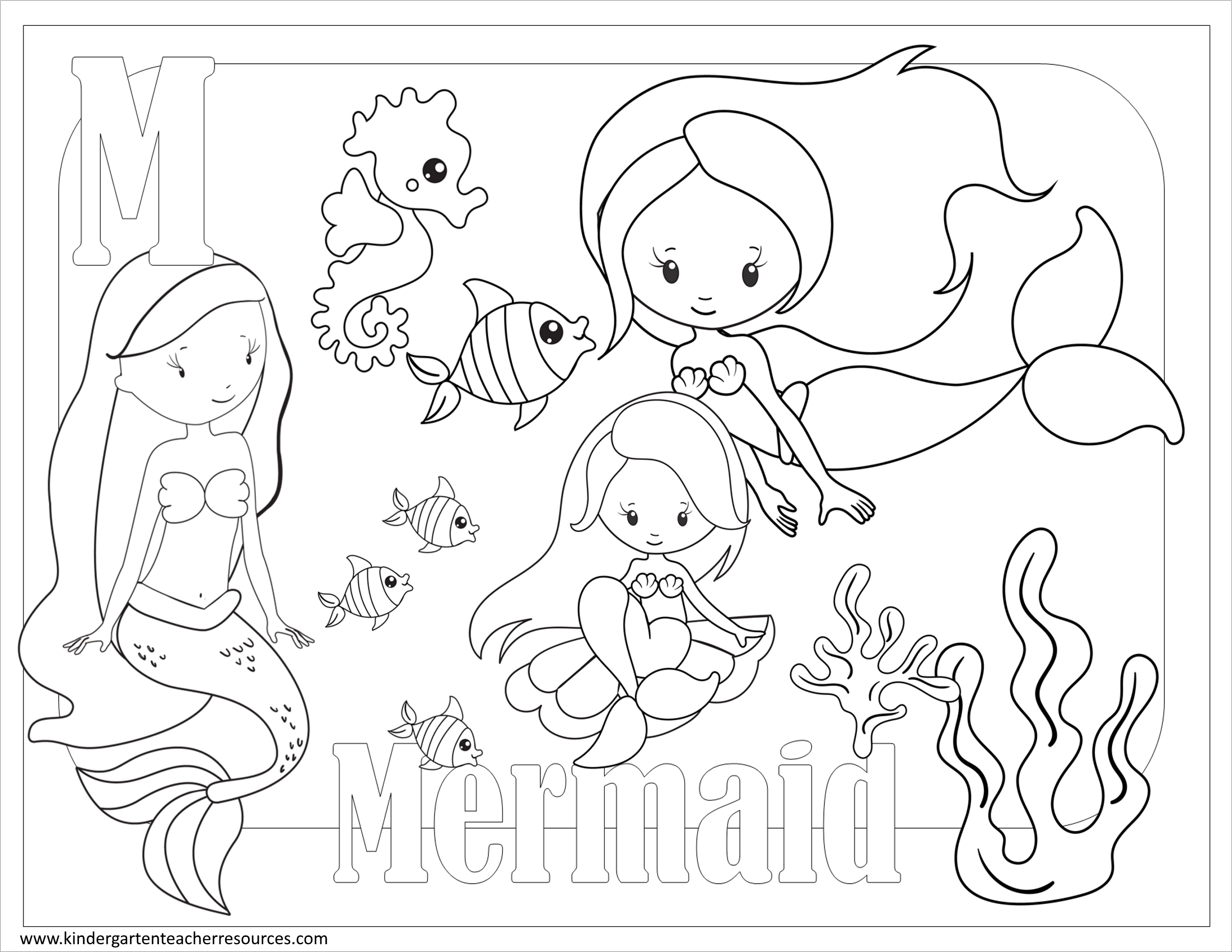 free printable kindergarten coloring pages