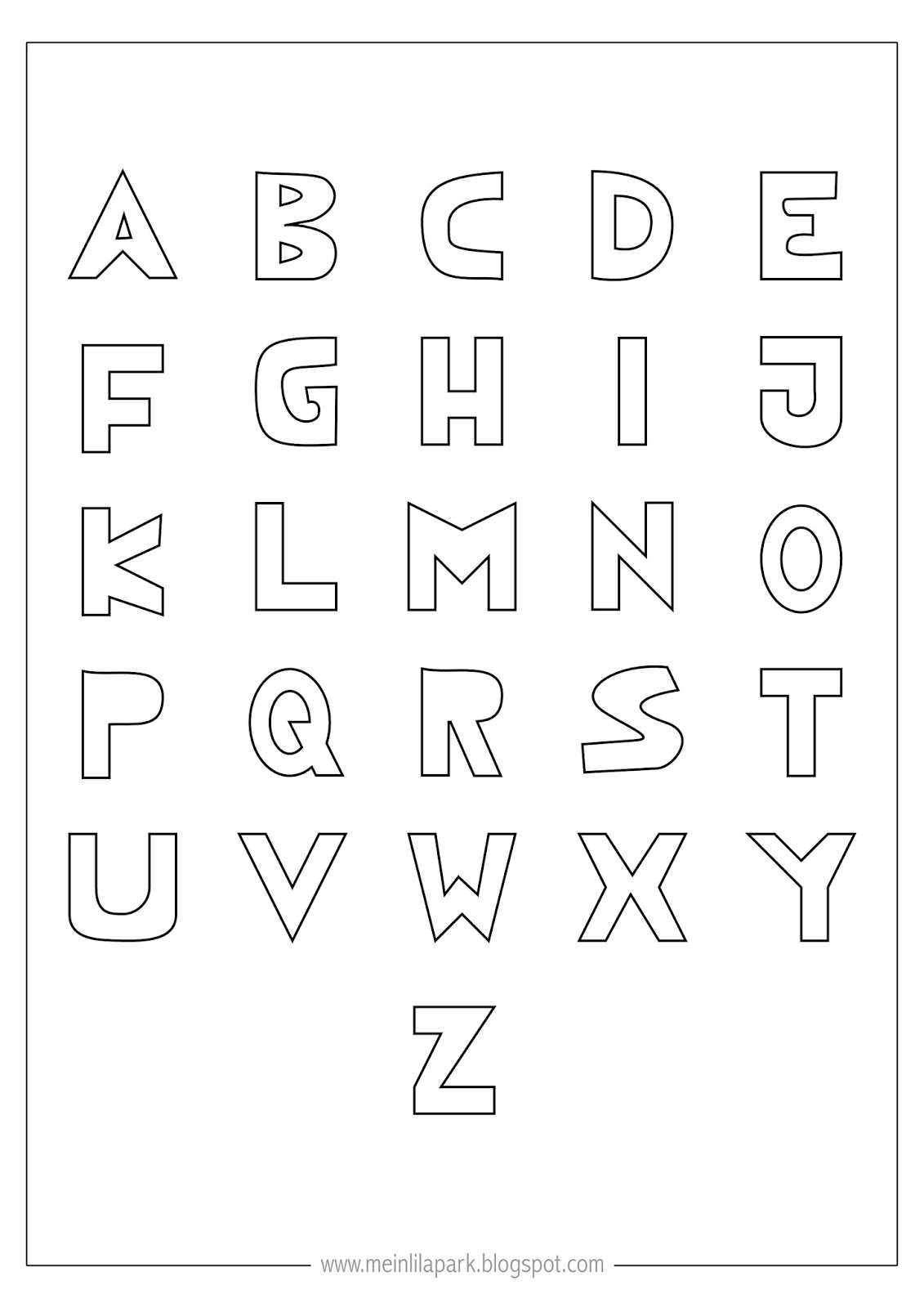 free printable coloring pages letters