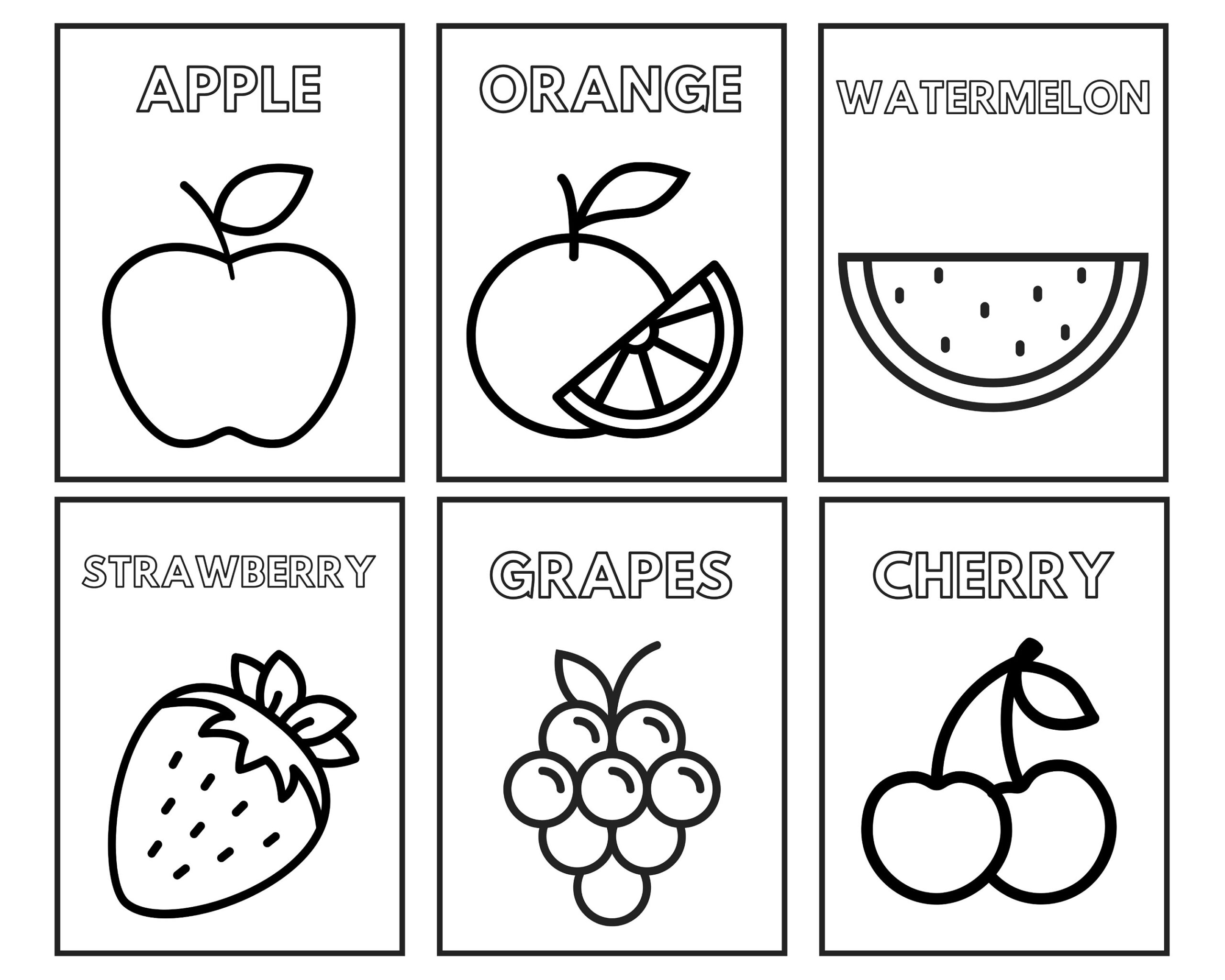 free printable coloring pages fruits