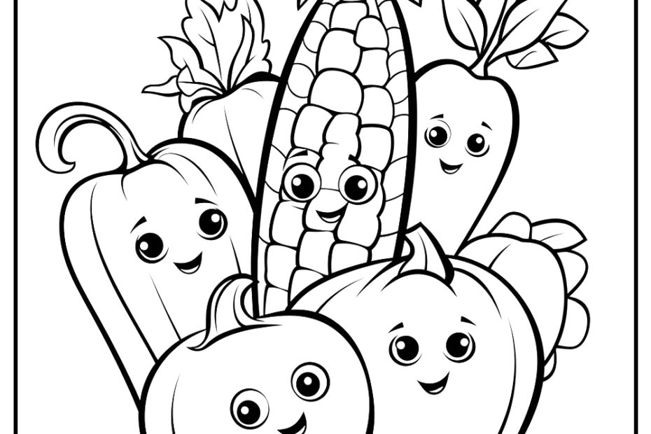 Free Printable Coloring Pages Of Fruits And Vegetables Pdf Free Print