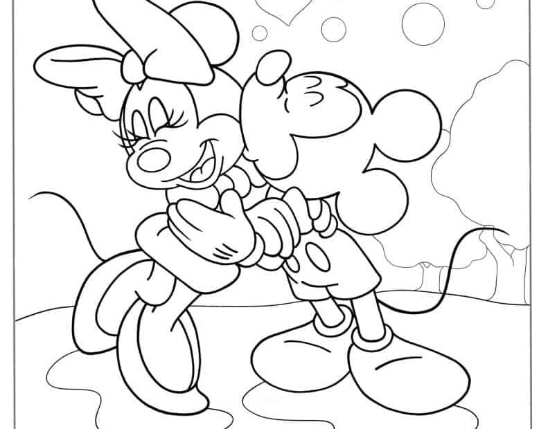 Free Printable Coloring Pages Of Mickey And Minnie Mouse Together