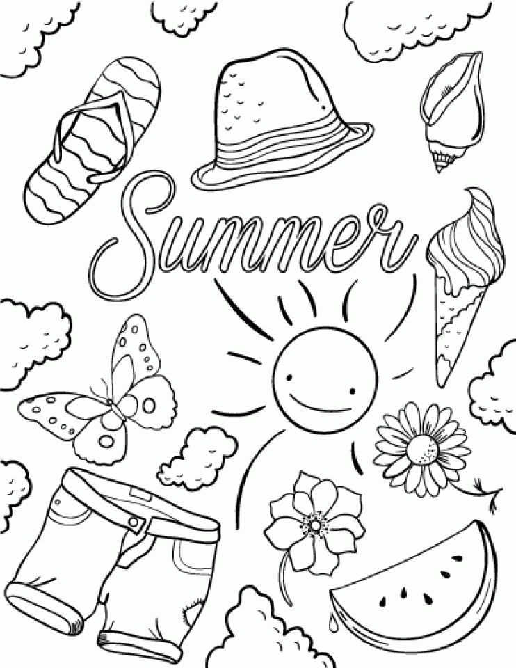 Free Printable Colouring Pages Summer Printable Summer Activities