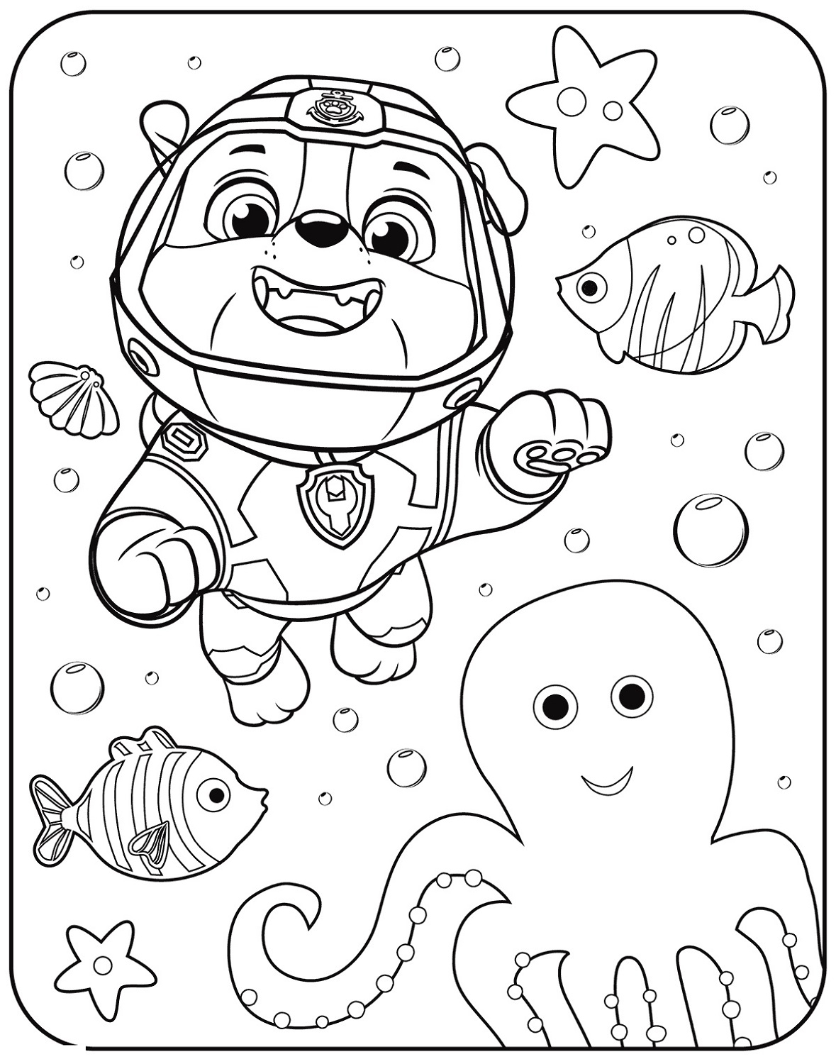 Paw Patrol colouring free printable Paw Patrol colouring free printable