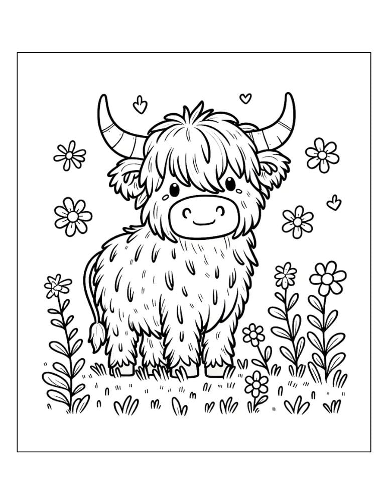 highlander cow coloring pages highlander cow coloring pages