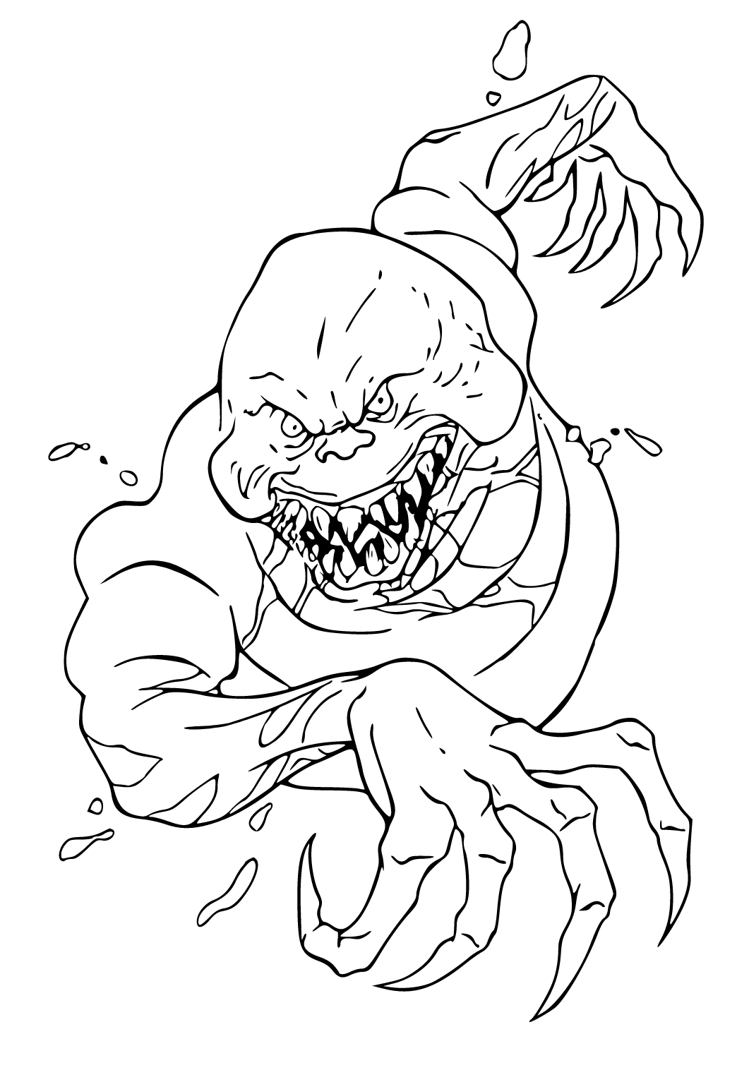 Free Printable Creepy Monster Coloring Page Sheet And Picture For Free Printable Creepy Monster Coloring Page Sheet And Picture For