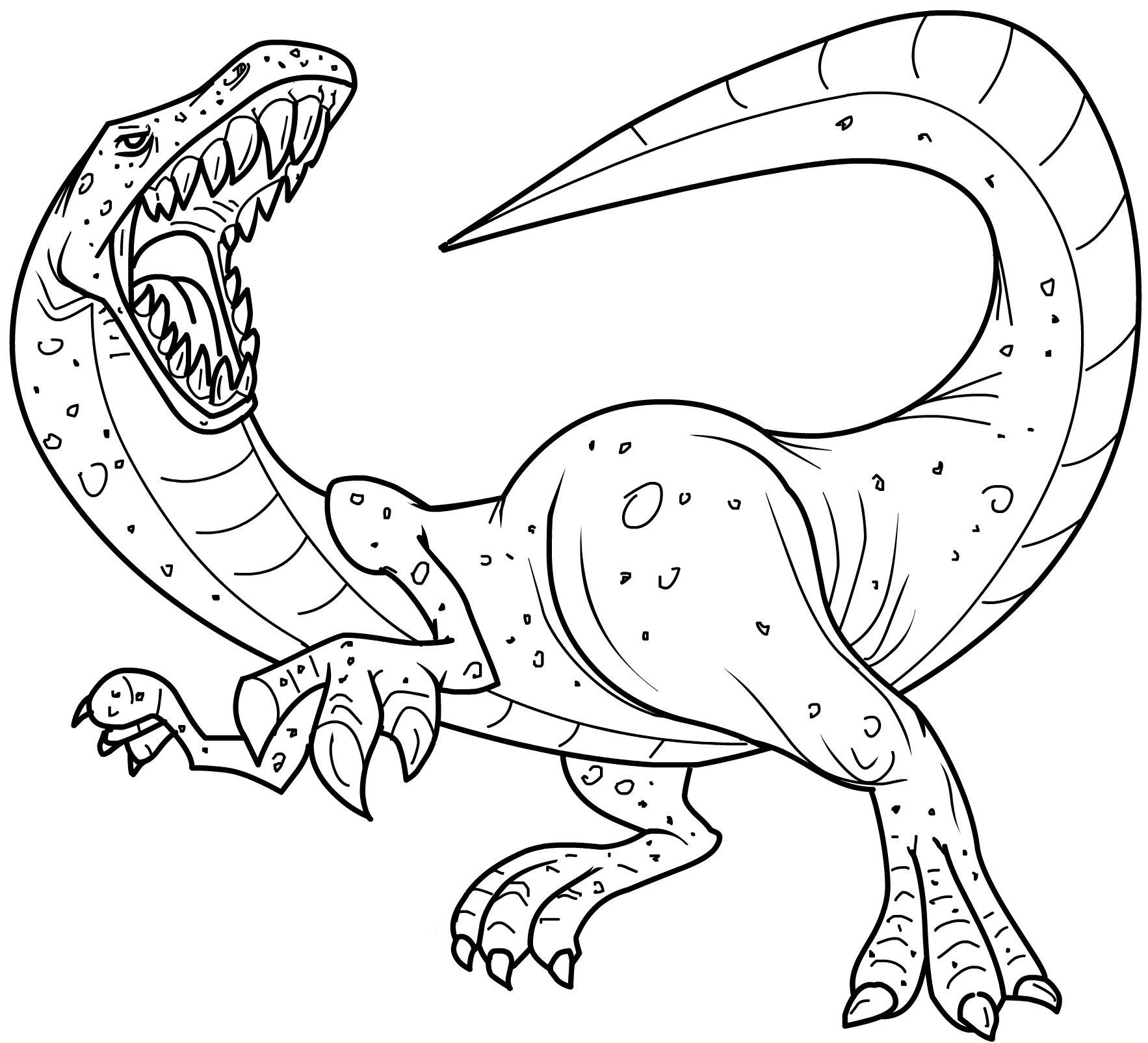 free dinosaur color pages