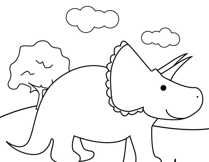 Free Printable Dinosaur Coloring Worksheet For Preschool