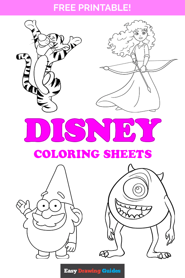 printable easy Disney coloring pages