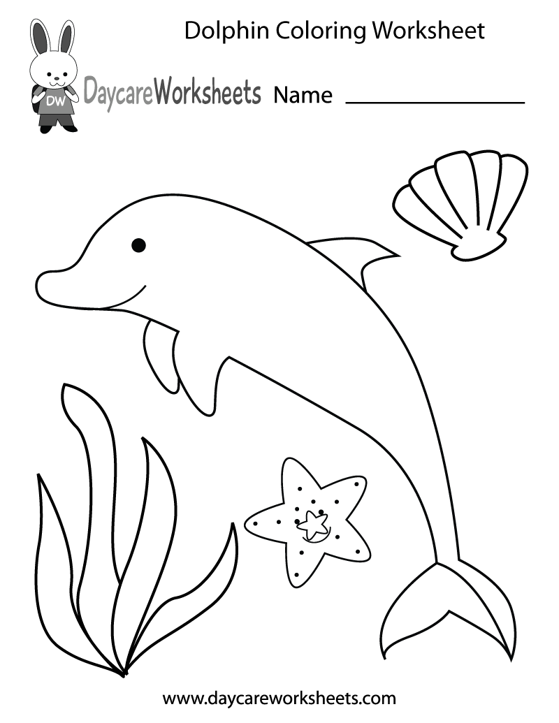 Free Printable Dolphin Coloring Worksheet For Preschool Free Printable Dolphin Coloring Worksheet For Preschool
