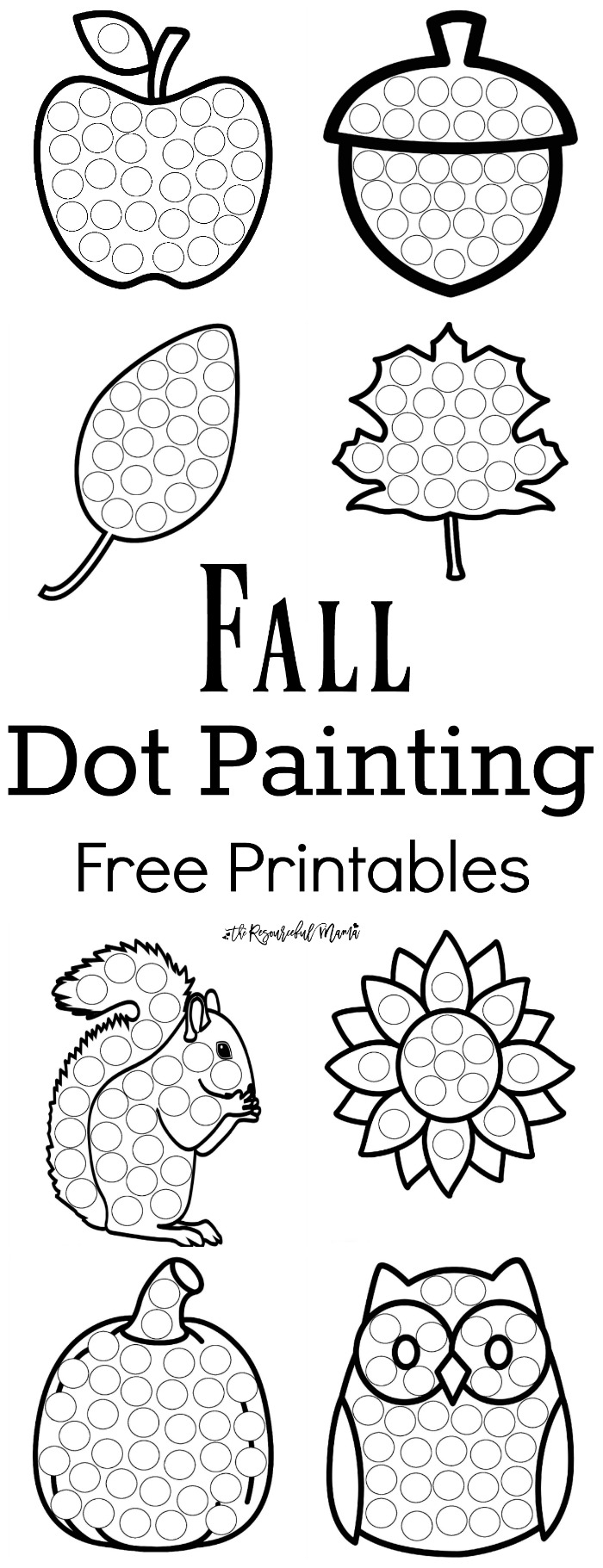 Free Printable Dot Paint Pages