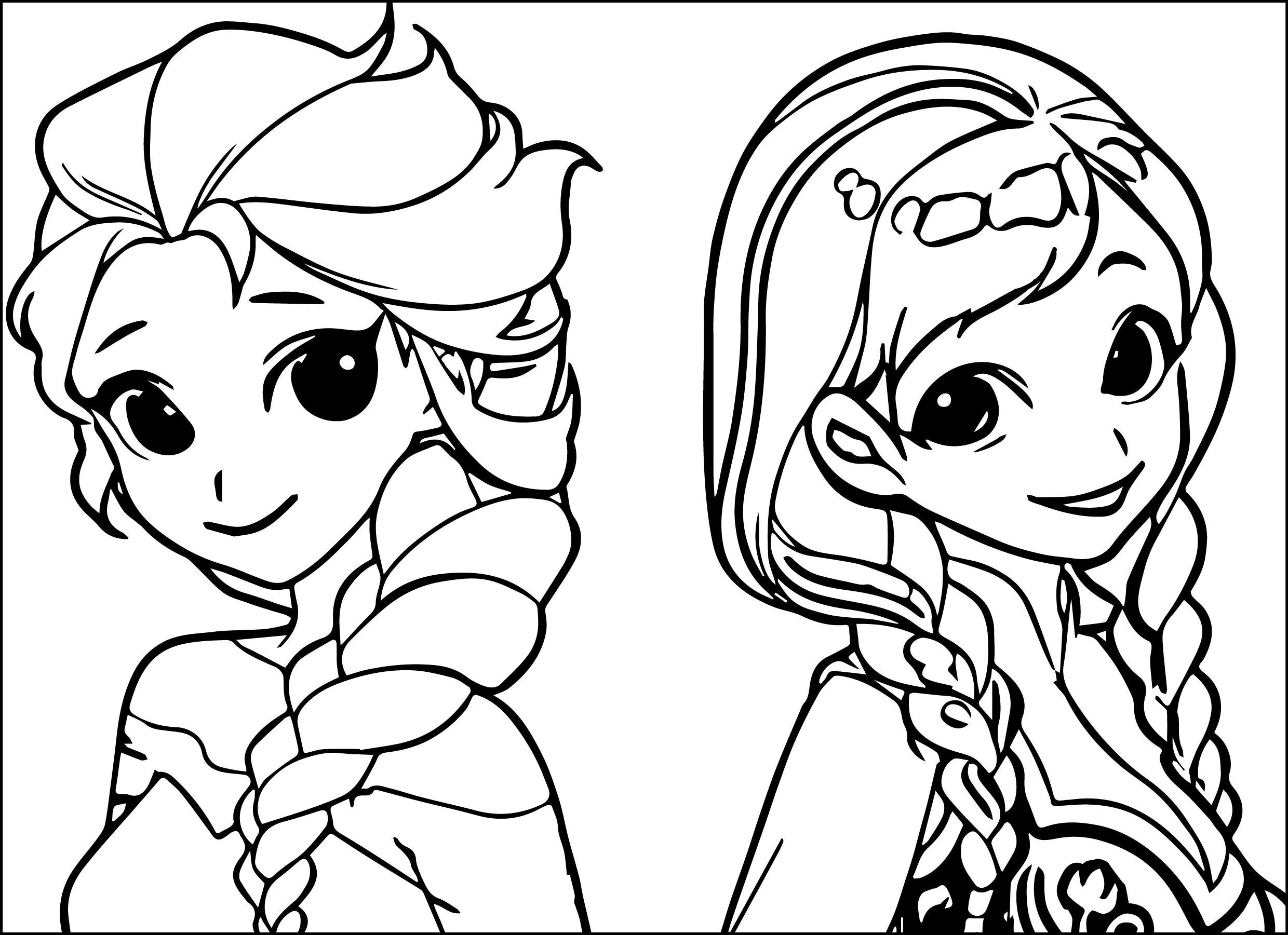 Free Printable Elsa And Anna Coloring Pages