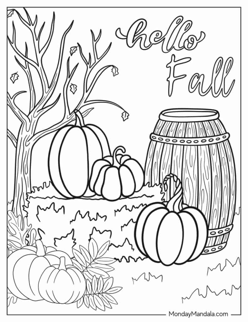 printable color pages for fall printable color pages for fall