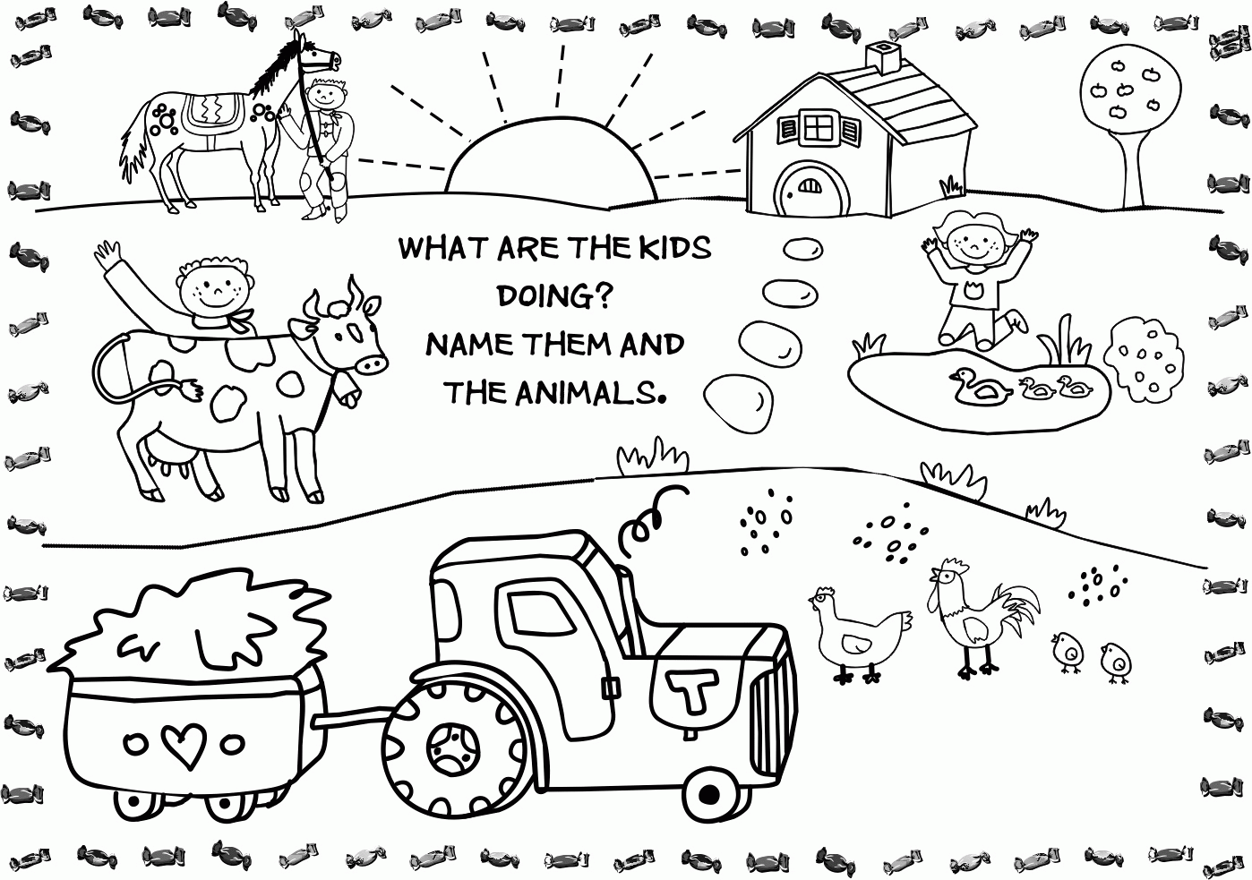 Free Printable Farm Coloring Pages Coloring Home