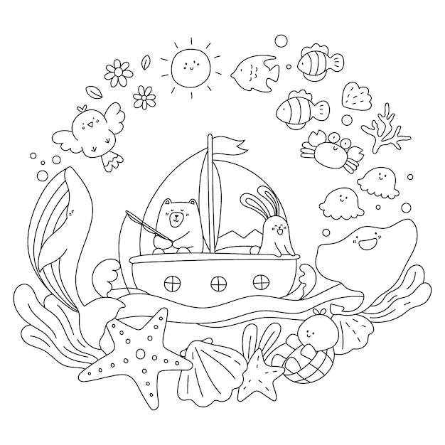 Free Printable Fishing Boat Coloring Pages 2025 