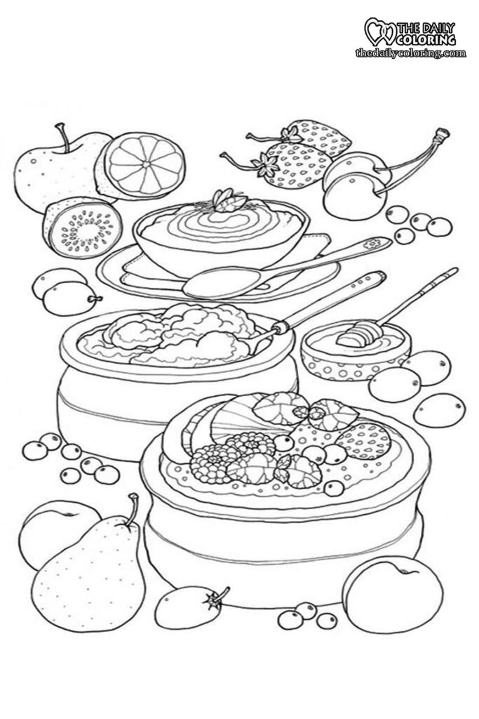 printable food coloring pages pdf printable food coloring pages pdf